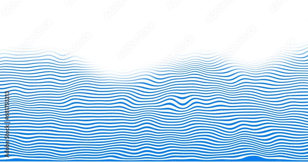 Poster dynamic abstract line waving loop line. curved wavy lines tech futuristic motion background. Metaverse Abstract Seamless wave abstract lines stream 4K background loop
