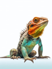 Obraz premium Lizard Studio Shot Isolated on Clear White Background, Generative AI