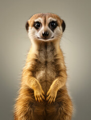 Meerkat Studio Shot Isolated on Clear White Background, Generative AI