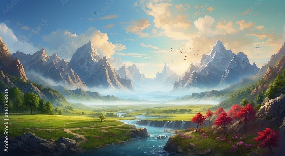 Poster nature is something that can teach one how to live - ai generative