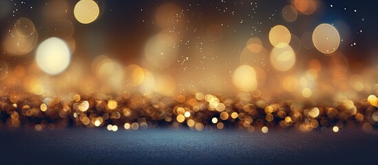 In the abstract design, a mesmerizing circle of gold and colorful lights creates a magical texture,...