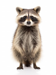 Obraz premium Raccoon Studio Shot Isolated on Clear White Background, Generative AI
