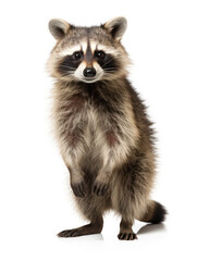 Fototapeta premium Raccoon Studio Shot Isolated on Clear White Background, Generative AI