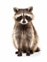 Obraz premium Raccoon Studio Shot Isolated on Clear White Background, Generative AI