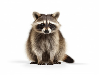 Fototapeta premium Raccoon Studio Shot Isolated on Clear White Background, Generative AI