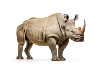 Obraz premium Rhino Studio Shot Isolated on Clear White Background, Generative AI