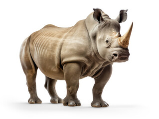 Obraz premium Rhino Studio Shot Isolated on Clear White Background, Generative AI