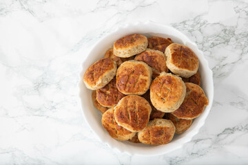 fresh homemade scone with cheese