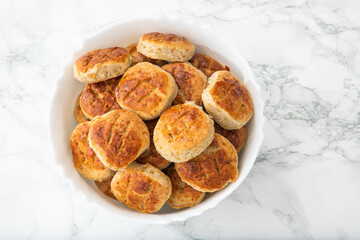 fresh homemade scone with cheese