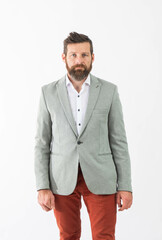 handsome man on white background