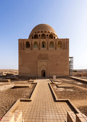 Mausoleum of the Seljuq sultan Ahmad Sanjar in Merv, an ancient city on the Silk Road in Turkmenistan. Merv was the capital city of many empires and at its hayday the largest in the world.