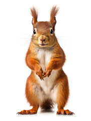 Fototapeta premium Squirrel Studio Shot Isolated on Clear White Background, Generative AI