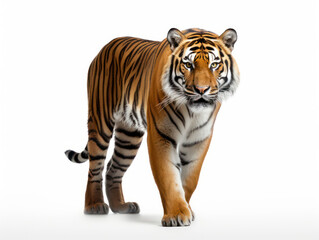Fototapeta premium Tiger Studio Shot Isolated on Clear White Background, Generative AI