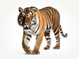 Obraz premium Tiger Studio Shot Isolated on Clear White Background, Generative AI
