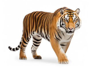 Tiger Studio Shot Isolated on Clear White Background, Generative AI