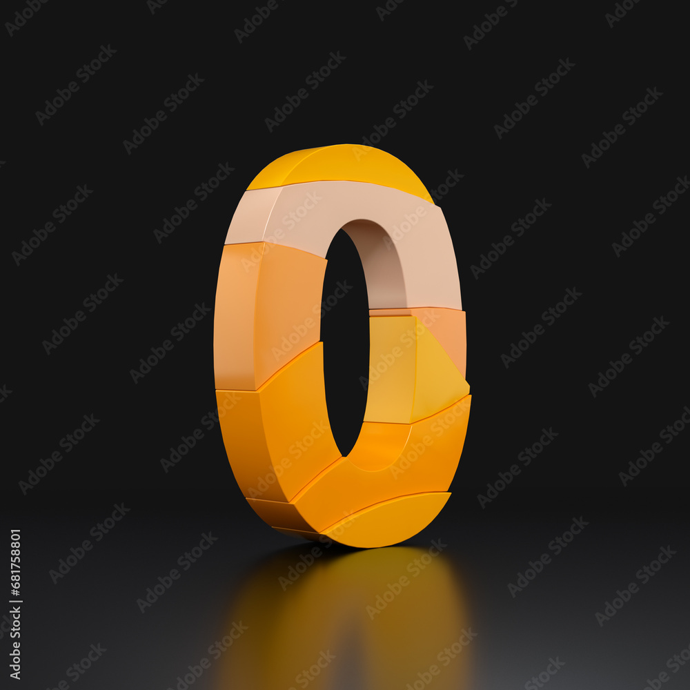 Poster multicolored extruded alphabet 