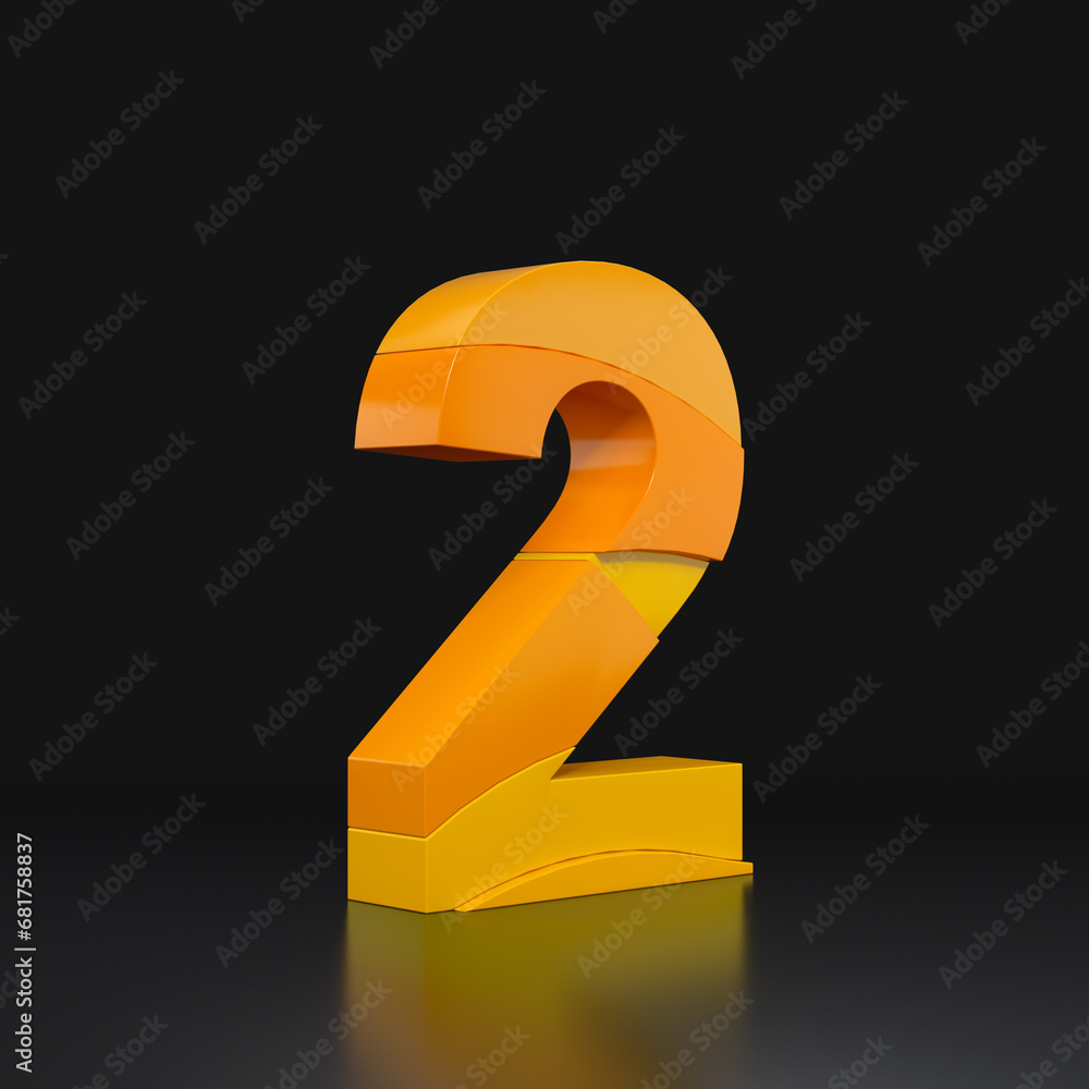 Poster multicolored extruded alphabet 