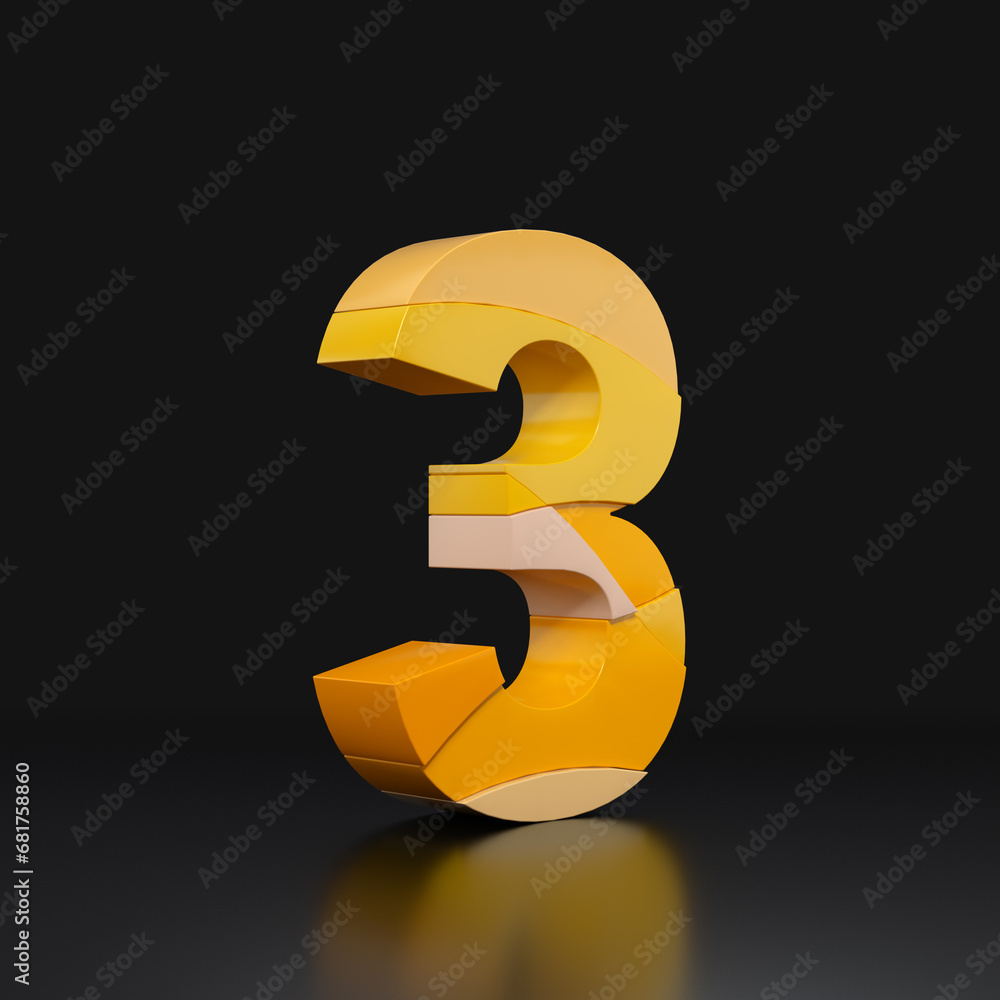 Poster multicolored extruded alphabet 
