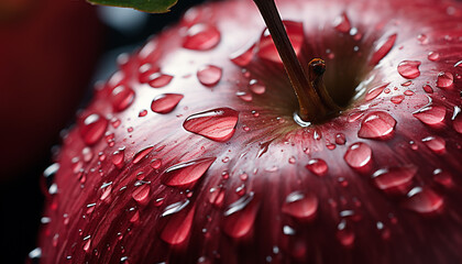 Image of Freshness and nature in a wet leaf, drop of dew generated by AI printed on Printed Glass Splashbacks