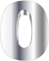 Numeros plata de 3D 
