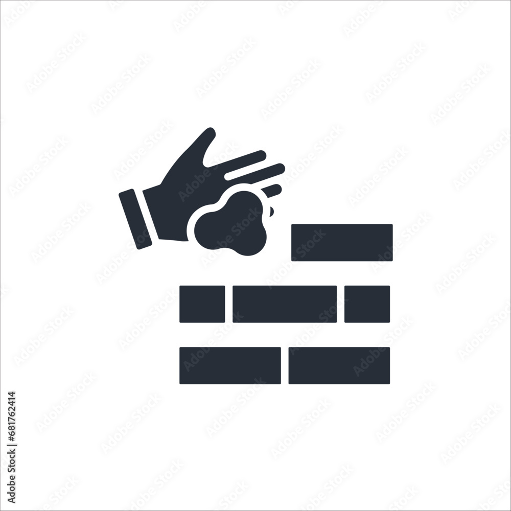 Poster build icon. vector.editable stroke.linear style sign for use web design,logo.symbol illustration.