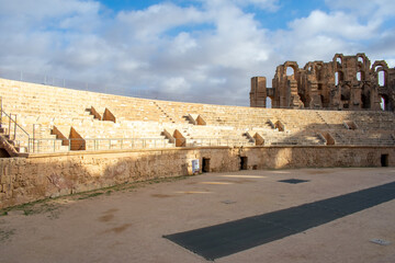 The Amphitheatre of El Jem modern-day city of El Djem, Tunisia, formerly Thysdrus 