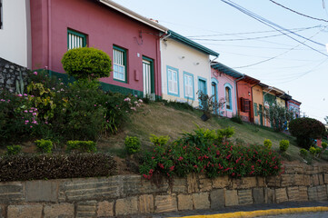 set of historic and colorful houses