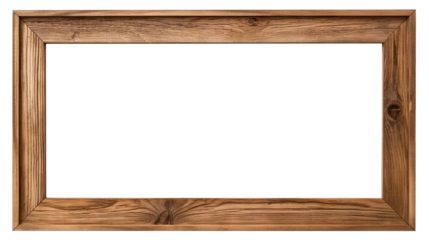 Wooden rectangular frame, cut out