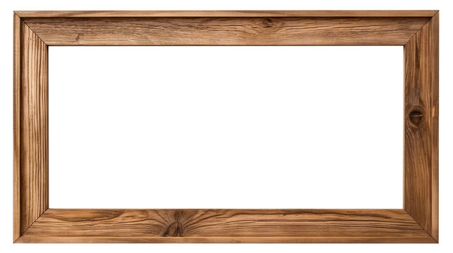 Wooden rectangular frame, cut out
