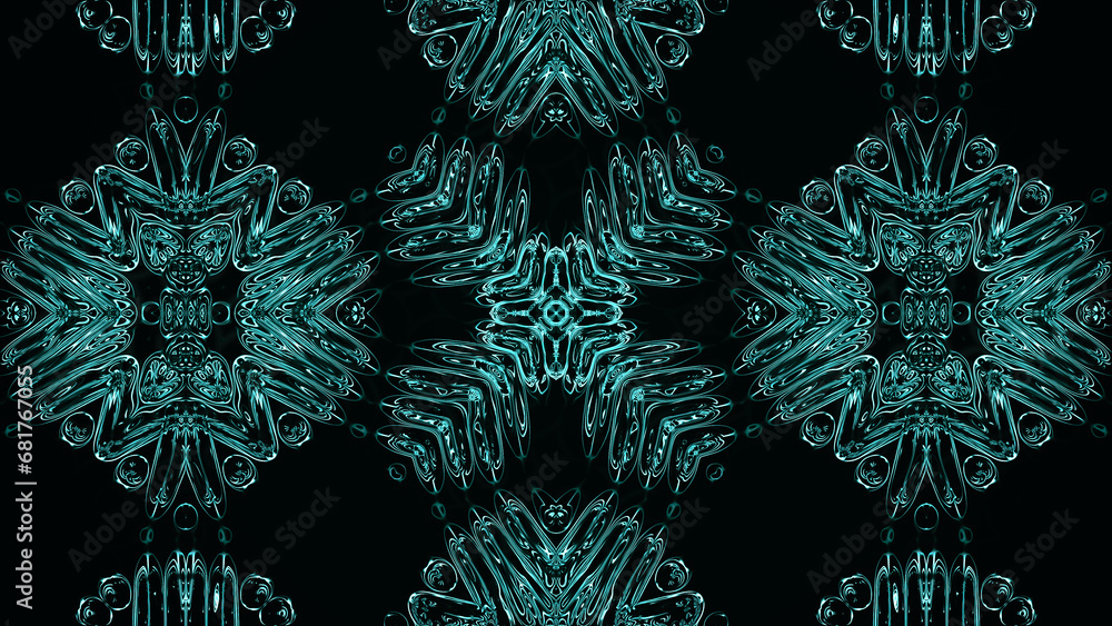 Poster abstract kaleidoscope with geometric pattern. kaleidoscopic background design. hypnotic background. 