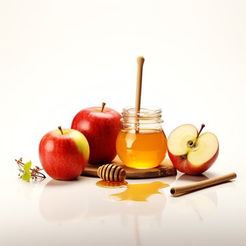 apples and apples with honey and a stick