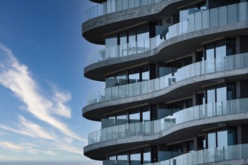 Obraz premium An architecture of a building with the blue sky