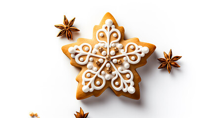 a filigree decorated Christmas cookie (Generative AI)