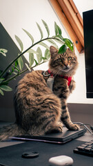 chat qui pose