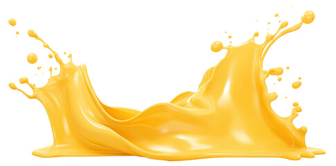 Melted cheese splash cut out - obrazy, fototapety, plakaty