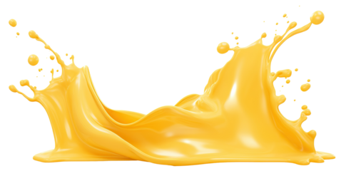 Melted cheese splash cut out