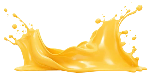 Foto op Plexiglas Melted cheese splash cut out © Yeti Studio