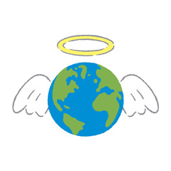 地球_アメリカ・ヨーロッパ・アフリカ_天使の輪_主線無し