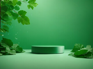 Green Serenity: Product Display in Natural Setting