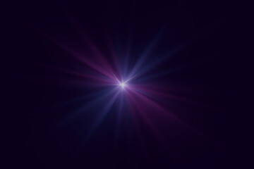 A flash of light that creates a speed effect. The flare of the special effect of an explosion of light.