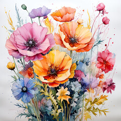 Ethereal Blooms: Dreamy Watercolors