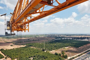part of the boom of a tower construction crane © sasha