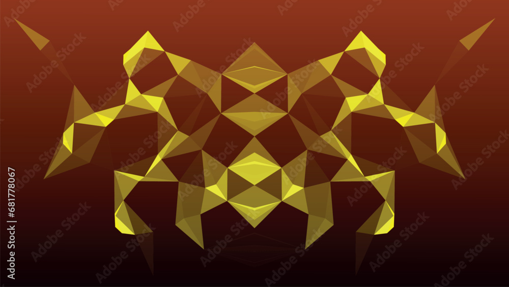 Aufkleber network connection structure. futuristic background made of triangles. connecting dots and lines. ab
