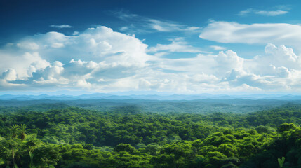 Fototapeta na wymiar Jungle forest landscape view