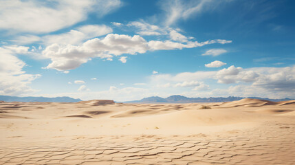 Fototapeta na wymiar Desert landscape view, desert oasis, vacation travel destinations, summer, sunny