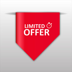 red sale banner for limited offer