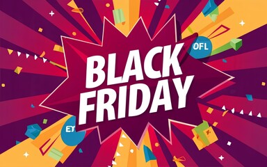 Black Friday Sale. Black Friday Banner, poster black background. Black friday sale banner design. Sales offer banner design, creative background.