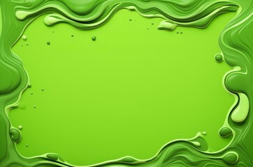 Fluorescent Green slime mockup. Glue drip. Generate Ai