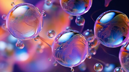 a group of clear bubbles