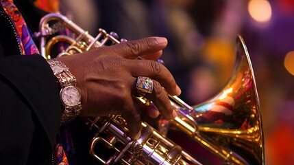a person playing a saxophone